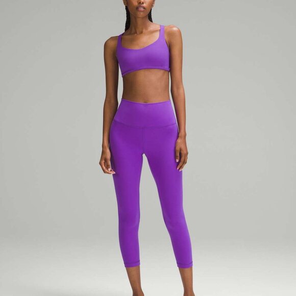 lulu purple crops high rise size measurement 12" waist - Picture 1 of 1